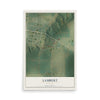 Map of Lambert, Missouri, 12 x 18 inch unframed archival matte print