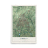 Map of Liberty, Missouri, 12 x 18 inch unframed archival matte print