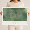 Map of Meadville, Missouri, 12 x 18 inch unframed archival matte print