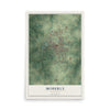 Map of Moberly, Missouri, 12 x 18 inch unframed archival matte print
