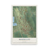 Map of Mound City, Missouri, 12 x 18 inch unframed archival matte print