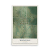 Map of Moundville, Missouri, 12 x 18 inch unframed archival matte print
