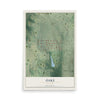 Map of Oaks, Missouri, 12 x 18 inch unframed archival matte print