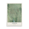 Map of Oakwood, Missouri, 12 x 18 inch unframed archival matte print