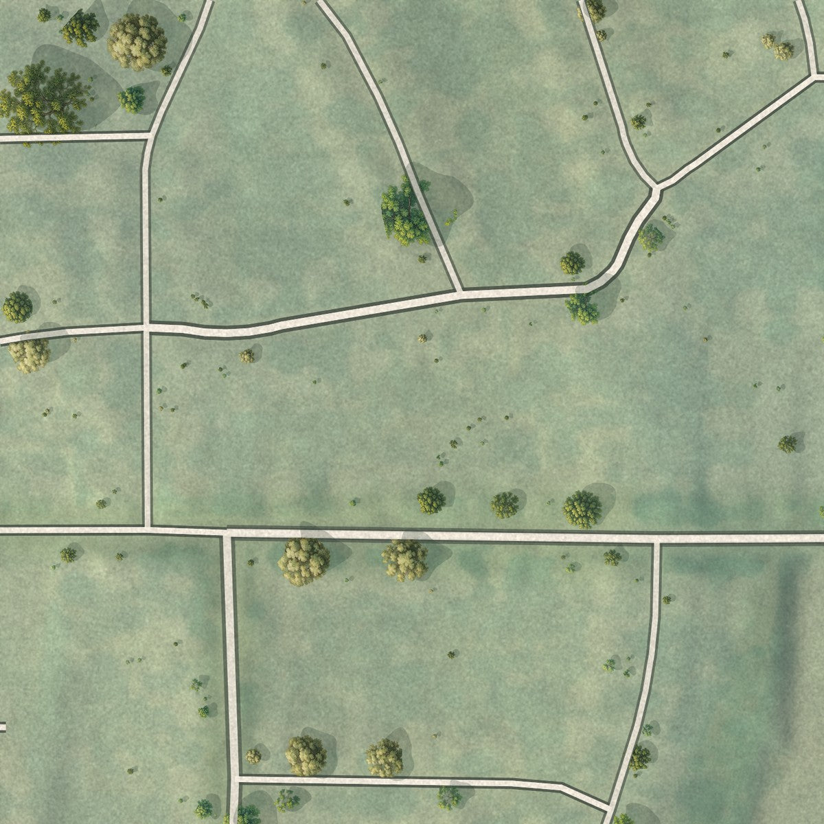 Second close-up of the map of Oakwood Park, Missouri print showing more streets and buildings