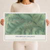 Map of Olympian Village, Missouri, 12 x 18 inch unframed archival matte print