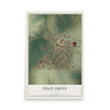 Map of Pilot Grove, Missouri, 12 x 18 inch unframed archival matte print