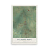 Map of Pleasant Hope, Missouri, 12 x 18 inch unframed archival matte print