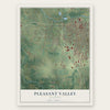 Pleasant Valley, Jasper County, Missouri map print, the full design