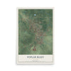 Map of Poplar Bluff, Missouri, 12 x 18 inch unframed archival matte print
