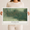 Map of Rensselaer, Missouri, 12 x 18 inch unframed archival matte print
