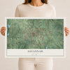 Map of Savannah, Missouri, 12 x 18 inch unframed archival matte print