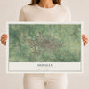 Map of Sedalia, Missouri, 12 x 18 inch unframed archival matte print