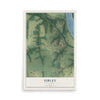 Map of Sibley, Missouri, 12 x 18 inch unframed archival matte print