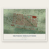 Skinker DeBaliviere, Missouri map print, the full design