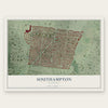Southampton, Missouri map print, the full design