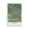 Map of St. Mary, Missouri, 12 x 18 inch unframed archival matte print