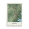 Map of Stockton, Missouri, 12 x 18 inch unframed archival matte print