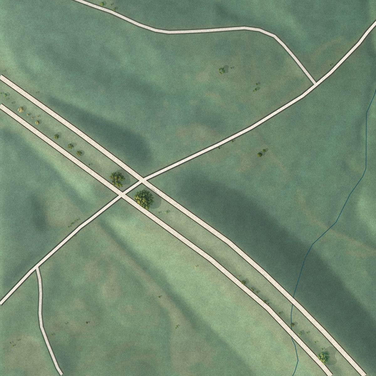Second close-up of the map of Tarrants, Missouri print showing more streets and buildings