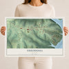 Map of Theodosia, Missouri, 12 x 18 inch unframed archival matte print