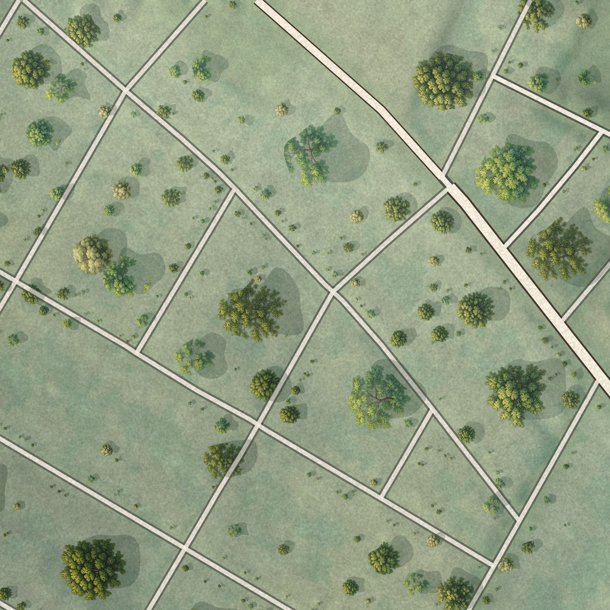 Second close-up of the map of Velda Village Hills, Missouri print showing more streets and buildings