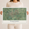Map of Warrensburg, Missouri, 12 x 18 inch unframed archival matte print