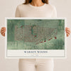Map of Warson Woods, Missouri, 12 x 18 inch unframed archival matte print