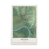 Map of Weston, Missouri, 12 x 18 inch unframed archival matte print