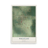 Map of Wheatland, Missouri, 12 x 18 inch unframed archival matte print