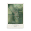 Map of Wheeling, Missouri, 12 x 18 inch unframed archival matte print
