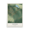 Map of Whiteside, Missouri, 12 x 18 inch unframed archival matte print