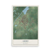 Map of Amory, Mississippi, 12 x 18 inch unframed archival matte print