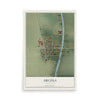 Map of Arcola, Mississippi, 12 x 18 inch unframed archival matte print
