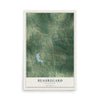 Map of Beauregard, Mississippi, 12 x 18 inch unframed archival matte print