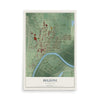 Map of Belzoni, Mississippi, 12 x 18 inch unframed archival matte print