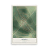 Map of Benoit, Mississippi, 12 x 18 inch unframed archival matte print