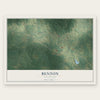 Benton, Mississippi map print, the full design