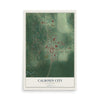 Map of Calhoun City, Mississippi, 12 x 18 inch unframed archival matte print