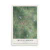 Map of Crystal Springs, Mississippi, 12 x 18 inch unframed archival matte print