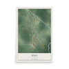 Map of D'Lo, Mississippi, 12 x 18 inch unframed archival matte print