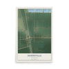 Map of Doddsville, Mississippi, 12 x 18 inch unframed archival matte print