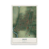 Map of Drew, Mississippi, 12 x 18 inch unframed archival matte print