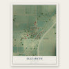 Elizabeth, Mississippi map print, the full design