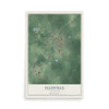Map of Ellisville, Mississippi, 12 x 18 inch unframed archival matte print
