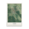 Map of Flora, Mississippi, 12 x 18 inch unframed archival matte print