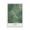 Map of Forest, Mississippi, 12 x 18 inch unframed archival matte print