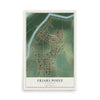 Map of Friars Point, Mississippi, 12 x 18 inch unframed archival matte print