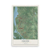 Map of Fulton, Mississippi, 12 x 18 inch unframed archival matte print