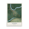 Map of Glendora, Mississippi, 12 x 18 inch unframed archival matte print