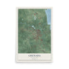 Map of Grenada, Mississippi, 12 x 18 inch unframed archival matte print